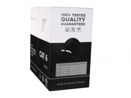 666 Conductor Cat 6 Ethernet Cable W/ Solid Conductors 305m Reel Box - White Sld ...