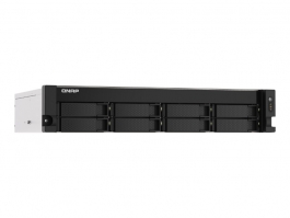 QNAP 8-BAY NAS (NO DISK) AMD QC 2.2GHz, 4GB, 2.5GbE (2), PCIe, RPSU, 2U ...