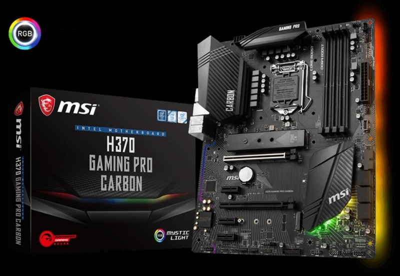 Msi H370 Gaming Pro Carbon Intel Atx Mb Rgb H370 Gaming Pro Carbon