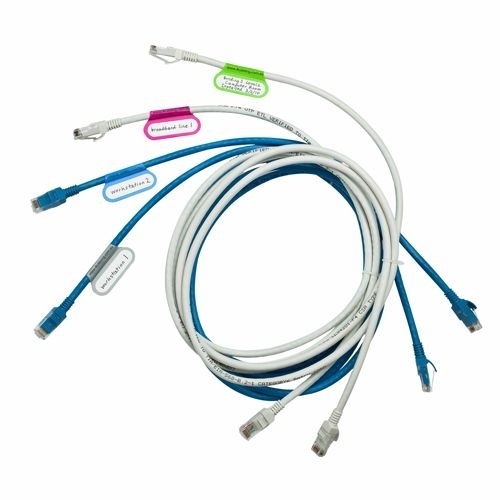 4core Cable Sticker 4Cabling Cable Labels Large 60 Pack Blue 003.024.0060