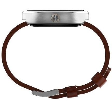 Motorola Moto 360 2nd Generation Silver Metal With Cognac
