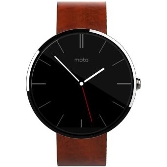 Moto 360 cognac top