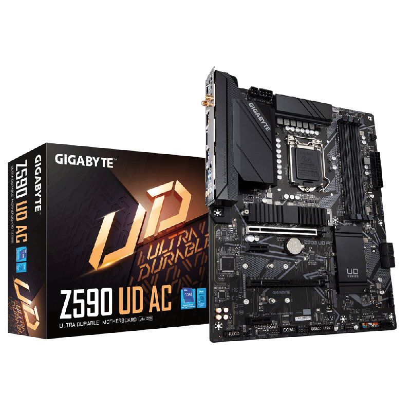 Gigabyte Z590 UD AC Intel ATX Motherboard, 4x DDR4 128GB, 2x PCIE x16