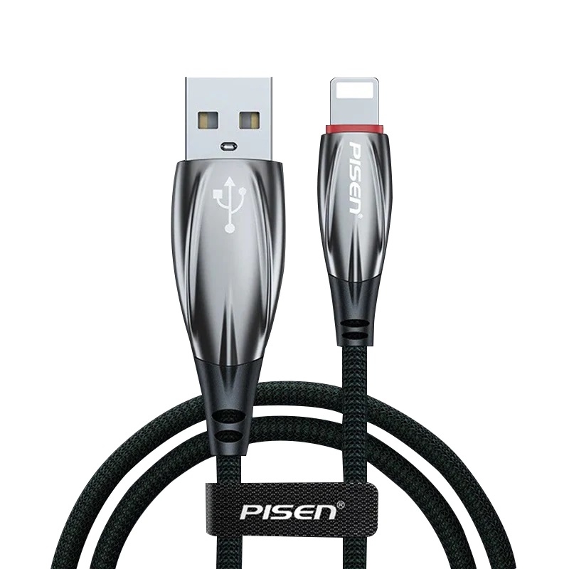 PISEN Lightning to USBA Cable (1.2M) Green (6940735491473), Flame
