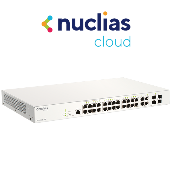 D-Link 28-Port PoE Gigabit Nuclias Cloud-Managed Switches - (DBS-2000- –  D-Link Systems, Inc