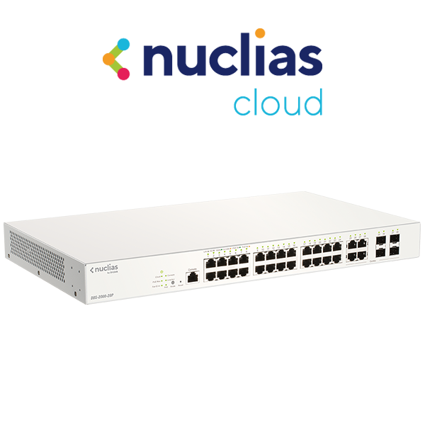 D-Link DBS-2000-28P Nuclias Cloud-Managed 28-Port Gigabit 193W PoE