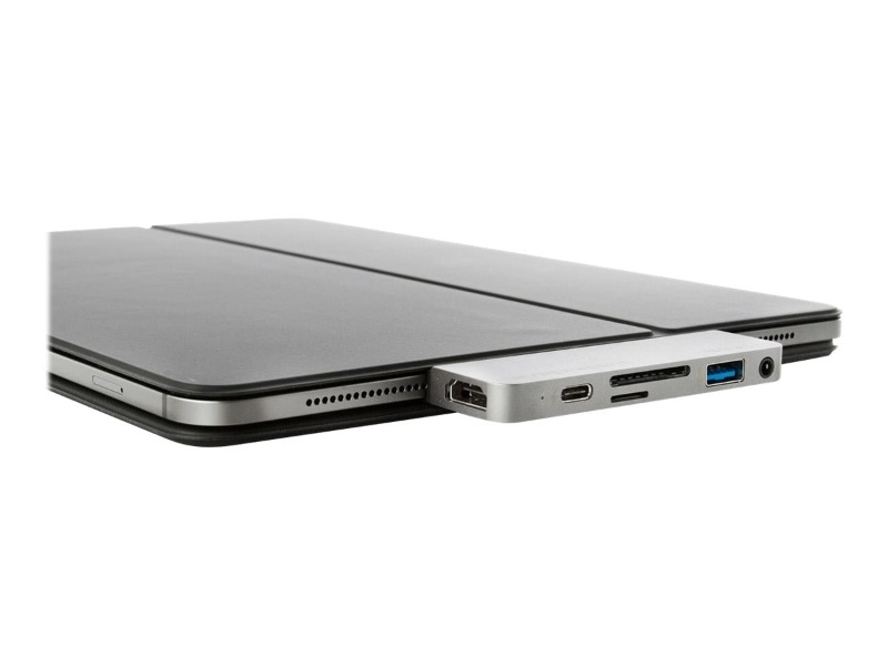 HyperDrive iPad Pro専用 6in1 USB-C Hub iPad Pro対応 拡張 6ポート 4K 持ち運びに便利 PD機