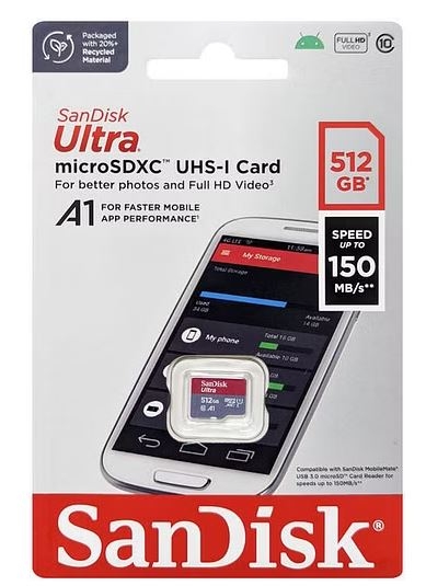 Sandisk 512gb best sale microsdxc
