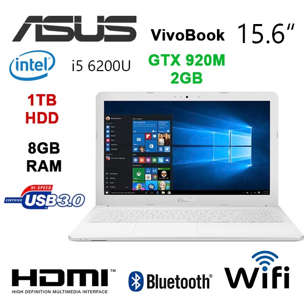 Asus X541uv Xo508t Intel Core I5 60u Processor 15 6 Hd Screen 8gb Ddr4l Ram 1tb Sata