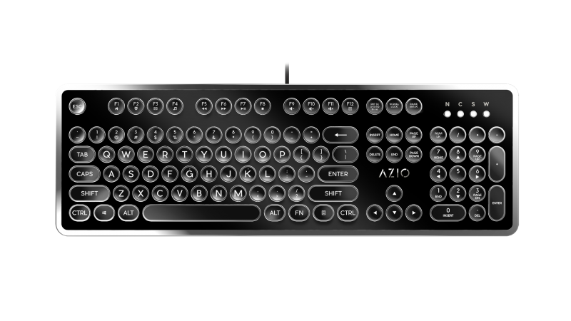 AZIO MK RETRO Typewriter Inspired Mechanical Keyboard MK-RETRO-01