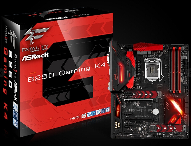 Asrock Fatal1ty B250 Gaming K4 Lga1151 Atx Mb 4x Ddr4 2133 2x Ultra M 2 Sata3 Hdmi Dvi Vga Raid Asrock Fatal1ty B250 Gaming K4 Lga1151 Atx Mb 4x Ddr4 2133 2x Ultra M 2 Sata3 Hdmi Dvi Vga Raid