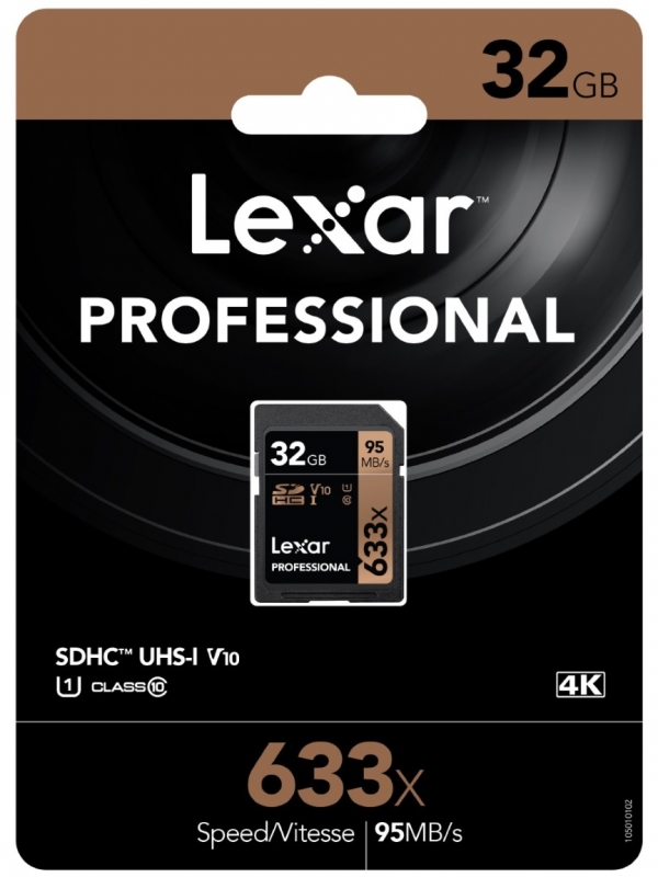 LSD256CBNL633 Lexar Professional 633x 256GB SDXC UHS-I/U3 Card 