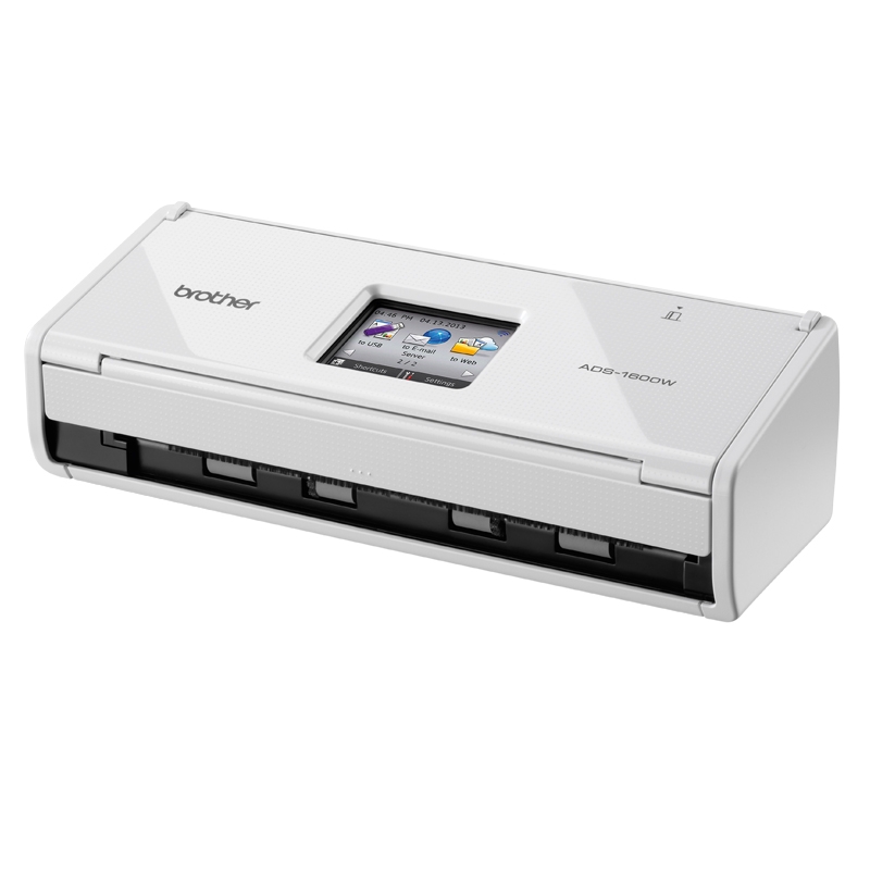 Brother Wifi Document Scanner With Touch Lcd, 20 Page Adf Ads1600w