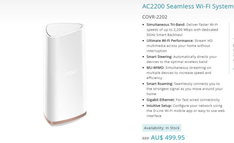 Buy https://www.dlink.com.sg/COVR/covr-2202.html D-link Ac2200 Seamless ...