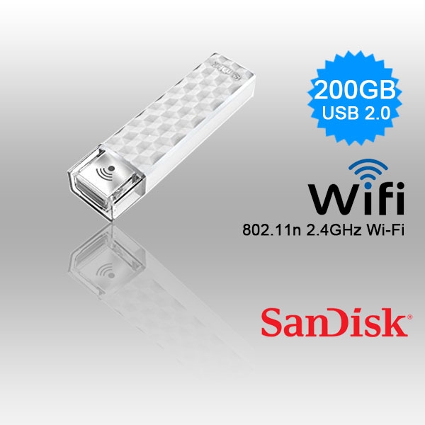SanDisk Connect Wireless Stick Flash Drive SDWS4-200G-G46