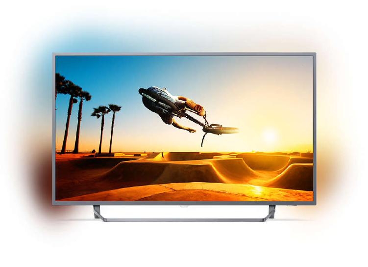 Tv led 50 126cm téléviseur 4k uhd smart tv android tv ambilight