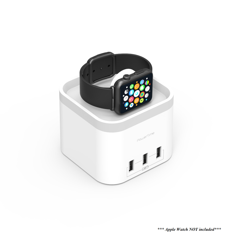 Mbeat Power Time Apple Watch Charging Dock With 3 Extra Smart Charging Ports Mb chgr c58w