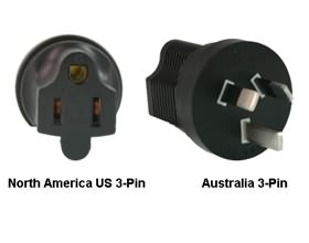 North America Us 3-pin To Australia Adapter Plug