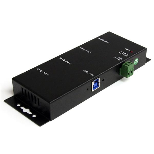 Hub USB 3.0 Industriel à 4 Ports - Montable En Rack Pour Atelier, Bureau, Espace De Travail