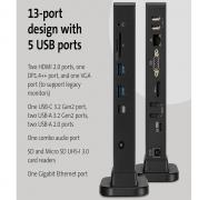 Kensington SD4849Pv USB-C Triple Video Driverless Docking Station with 100W Power Delivery K37060AP