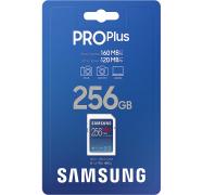 Samsung Pro Plus 256GB Full Size SDXC, MB-SD256K, Up to 160MB/s UHS-I, U3, A2, V30