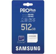 Samsung Pro Plus 512GB Micro SDXC MB-MD512KA, Up to 160MB/s UHS-I, U3, A2, V30