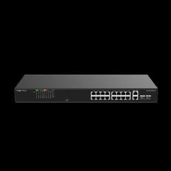 REYEE Ruijie Reyee 16P FE + 2 GE Unmanaged Switch - PoE (16 Ports) (120W) - Metal Casing RG-ES118FGS-LP REYEE Ruijie Reyee 16P FE + 2 GE Unmanaged Switch - PoE (16 Ports) (120W) - Metal Casing RG-ES118FGS-LP