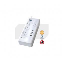 Sansai 4 Outlets & 4 USB Outlets Surge Protected Powerboard (PAD-4044C)