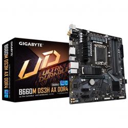 Gigabyte B660M DS3H AX DDR4 Intel LGA 1700 mATX Motherboard, 4x DDR4 ~128GB, 1x PCI-E x16, 2x PCI-E x1, 2x M.2, 4x SATA, 1x USB-C, 3x USB 3.2, 2x USB,