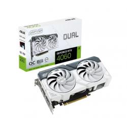 ASUS nVidia GeForce DUAL-RTX4060-O8G-WHITE RTX4060 White OC Edition 8GB GDDR6, 2505 MHz Boost Clock, RAM 17 Gbps, HDMI x1, DP x3 DUAL-RTX4060-O8G-WHITE