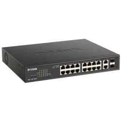 D-Link | DGS-1100-18PV2 | 18 Port Gigabit Smart Managed PoE Switch with 16 PoE and 2 Combo RJ45/SFP Ports (130W PoE budget) - DL.DGS.1100.18PV2
