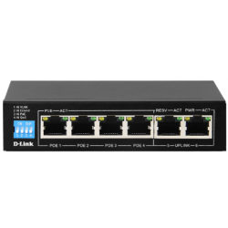 D-Link | DES-F1006P-E | 6 Port PoE Switch with (4 Long Reach 250m) PoE Ports and 2 Uplink Ports - DL.DES.F1006P.E