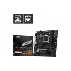 MSI PRO A620AM-B EVO ATX Motherboard, AM5, AMD A620A, 2xDDR5 128GB, PCIe4.0 x16, 1xM.2, 2xSATA, HDMI/VGA, 2.5G LAN, ATX PRO A620AM-B EVO MSI PRO A620AM-B EVO ATX Motherboard, AM5, AMD A620A, 2xDDR5 128GB, PCIe4.0 x16, 1xM.2, 2xSATA, HDMI/VGA, 2.5G LAN, ATX PRO A620AM-B EVO