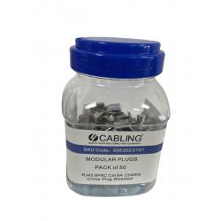 RJ45 8P8C Cat 6A 23AWG 1.5mm Crimp Plug Shielded | Pack Of 50 005.002.0157