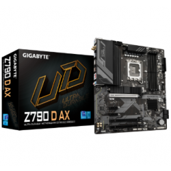 Gigabyte Intel Z790 Express Chipset Intel Core 14th/ 13th /12th processors; Support for DDR5 4800/4400 MT/s memory modules GA-Z790-D-AX