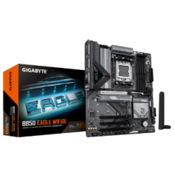 Gigabyte B850 EAGLE WIFI6E motherboard; Chipset AMD B850; 4 x DDR5 DIMM sockets supporting up to 256 GB; X30 Turbo Mode GA-B850-EAGLE-WIFI6E Gigabyte B850 EAGLE WIFI6E motherboard; Chipset AMD B850; 4 x DDR5 DIMM sockets supporting up to 256 GB; X30 Turbo Mode GA-B850-EAGLE-WIFI6E