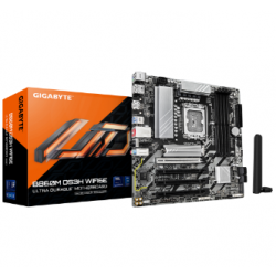 Gigabyte B860M DS3H WIFI6E Motherboard; Intel B860 Express Chipset; Realtek 2.5GbE LAN chip; 4 x DDR5 DIMM sockets supporting up to 256 GB; Dual channel memory GA-B860M-DS3H-WIFI6E