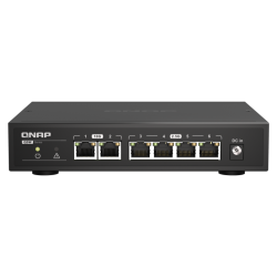 QNAP 6-PORT UNMANAGED SWITCH, 10GbE RJ45(2), 2.5GbE(4), 2YR WTY QSW-2104-2T