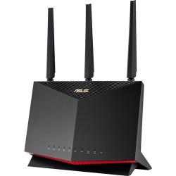 Asus RT-AX86U Pro Wi-Fi 6 IEEE 802.11ax Ethernet Wireless Router - Dual Band - 2.40 GHz ISM Band - 5 GHz UNII Band - 4 x Antenna(1 x Internal/3 x External) - 712.50 MB/s Wireless Speed - 5 x Network Port - 1 x Broadband Port - USB - 2.5 Gigabit Ethernet
