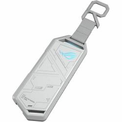 Asus ROG Strix Arion M.2 NVMe SSD Enclosure - Moonlight White - USB3.2 Gen 2x1 Type-C (10 Gbps), Dual USB-C to C and USB-C to A Cables, Screwdriver-Free, Thermal Pads Included, Fits PCIe 2280/2260/2242/2230 M key/B+M Key ESD-S1C/WHT/G/AS//