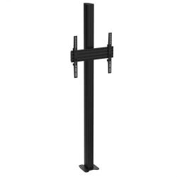 Atdec Single floor mount - displays to 50kg (110lb) - aluminium and steel - bolts to floor – Black ADBS-1-4FP