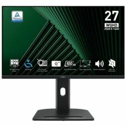 Msi Pro MP275QPG 27in QHD 100Hz IPS Business Monitor - 2560 x1440 - 2xHDMI- DisplayPort - Speakers - Height Adjustable - 100x100 VESA - Internal Power - 3Y Warranty PRO MP275QPG