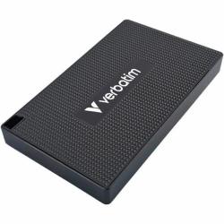 Verbatim Metal Mini 32031 1 TB Portable Solid State Drive - M.2 External - Metal Gray, Black - Notebook, Desktop PC Device Supported - USB 3.2 Gen 2x2, USB Type C - 2000 MB/s Maximum Read Transfer Rate - 1 / Pack 32031