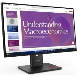 Lenovo ThinkVision T24d-40 23.8-inch FHD IPS monitor 1920x1080 16:9 Anti-Glare Low Blue Light DP/HDMI/USB-C/DP-Out/LAN 96W PD Audio Out 4xUSB3.2 Adj stand USB-C DP cable 3Y warranty. 64B9GAR1AU