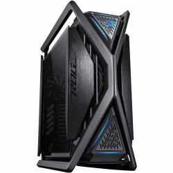 Asus ROG Hyperion GR701 BTF Edition E-ATX computer case motherboard hidden connectors design support 420 mm dual radiator support four 140 mm fans metal GPU holder component storage ARGB fan hub ROG HYPERION GR701 BTF EDITION
