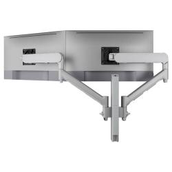 Atdec AWMS-2-D40 Mounting Arm for Monitor, Curved Screen Display, Flat Panel Display - Silver - Landscape/Portrait - 2 Display(s) Supported - 68.6 cm to 96.5 cm (38