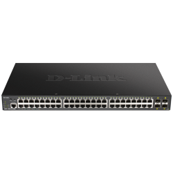 D-Link 52-Port Gigabit Smart Managed PoE Switch with 48 RJ45 and 4 SFP+ 10G Ports DGS-1250-52XMP