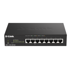 D-Link 8 Ports Manageable Ethernet Switch - 2 Layer Supported - 80 W PoE Budget - Twisted Pair - PoE Ports - Desktop DGS-1100-08PLV2