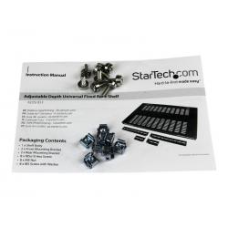 STARTECH ADJUSTABLE MOUNT DEPTH RACK MOUNT SHELF ADJSHELF