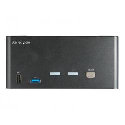 STARTECH TRIPLE MONITOR DISPLAYPORT KVM SWITCH, USB(2), 4K, 2YR SV231TDPU34K
